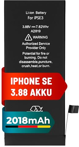 Mpsmobile® Akku für iPhone SE 2022 | 2018mAh | Hohe Kapazität für Längere Nutzung | Ohne Logo
