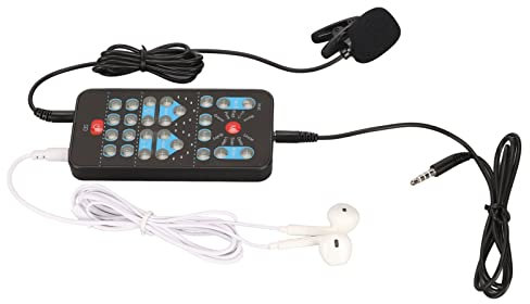 Aramox Transformateur De Voix Changeur de Voix Portable, Carte Son avec Plusieurs Effets Sonores, Parfaits pour Les Voix Diffusées, Déguisez Votre et Surprise des Amis dans Les Jeux, Idéal pour Téléph