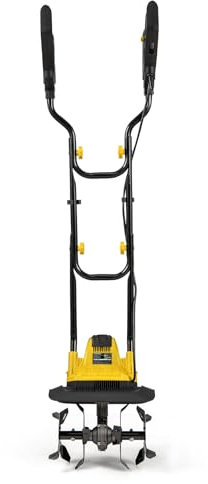 RELAX4LIFE Motozappa Elettrica 1200W/750W, Zappatrice con Larghezza di Lavoro: 36cm/32cm, Profondità: 22cm, Pulsante di Sicurezza e Maniglia Pratica, Motozappa per Giardino e Prato (Giallo | 750W)