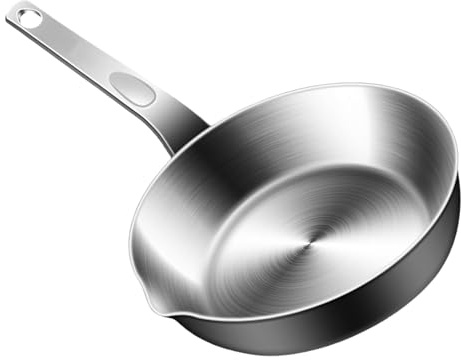 Gramigg Padella in miniatura a 3 strati in acciaio inox 316 per porzione singola con beccuccio per piani cottura a induzione elettrica pentole da cucina
