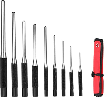 Magiin 9-teiliges Splinttreiber Satz, Durchschlag Werkzeug für Pistole Büchsenmacher Handwerk und Reparaturen mit Tragetasche, 1/16 inch-5/16 inch (9 Pcs)