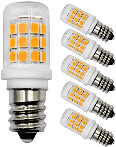 E14 LED Warmweiß Birnen 2.8W 30W Entspricht Glühbirnen Dimmbar 3000K Kleine Edison-Schraube Lampe für Nachtlicht, Herd-Hoods Bulbs, Deckenventilator, Tischlampen AC 220-240V(5er-Pack)[MEHRWEG]