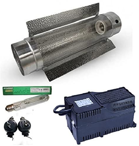 SUPACROP Kit Cooltube HPS 250W 400W 600w Classe 2 complet - 125mm - Croissance et Floraison - Pack eclairage sodium lampe HPS Prêt-à-brancher (250)