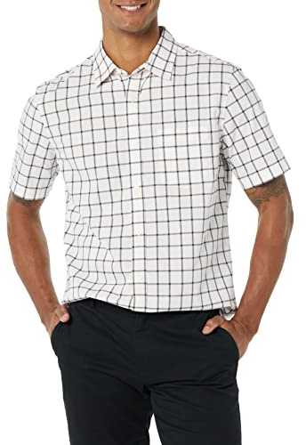 Amazon Essentials Homme Chemise en Popeline Extensible à Manches Courtes (Grandes Tailles Disponibles)