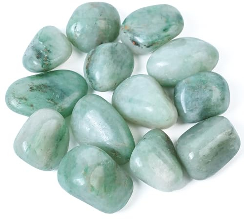 Crocon Green giada burattata pietre e cristalli sfusi 13 pezzi set per chakra Reiki Cristalli pietre levigate pietre preziose e cristalli ruzzolano per regalo