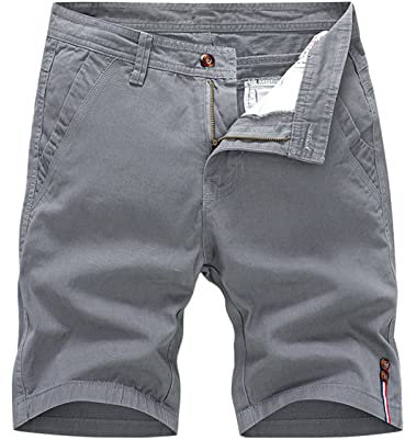 LOIJMK Pantalon cargo court pour homme - Avec poches - Stretch - Pour l'été et l'automne - Taille haute - Pantalon de trekking - Utility Work, gris, XXXL