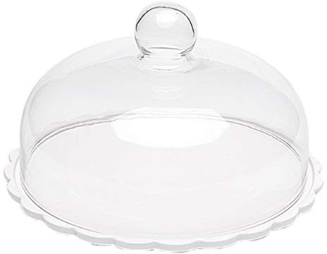 JOEBO Cake Display Dome Glass Dome Glass Dome with Ceramic Base Cake Stand Glass Display Dome Cloche Clear Glass Bell Jar Cover for Dessert Cheese Candy Plants Succulents Glass Cloche Cloche Dome