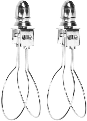 BESTonZON 2 Stück Lampenschirm-Adapter mit Klammer für Glühbirnen, Clip-on Lampenschirmhalter, ideales Zubehör für DIY-Beleuchtung, schmiedeeisen und elegantes Design für verschiedene Lampen