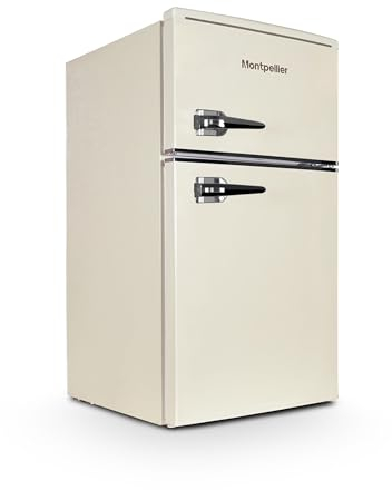 Montpellier MAB2035EC Cream Retro Undercounter Fridge Freezer