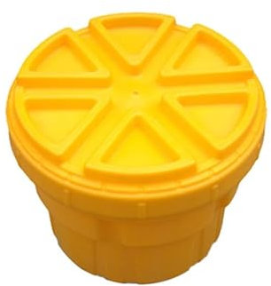 PFCDZDU Auffangbehälter Für Verschüttete Flüssigkeiten Plattform, Stapelbar Ölfass Aus Polyethylen Palette, Abnehmbares Modulares Gitter-Tablett Für Industrielle Garage(Yellow-2pcs,23.6x18.9IN)