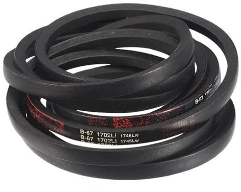 uxcell 3 Pack B-67 Classic Wrapped V-Belt, 70 Outside Circumference Wrapped Industrial Rubber V-Belt B Profile V-Belt for Industrial Machinery Equipment, Black