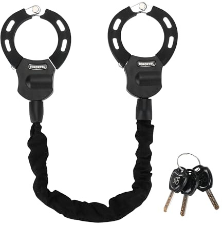 TOKCKYBL Heavy Duty Scooter Lock - 94cm x 8mm Anti-Theft Chain Lock with 3 Keys - Weatherproof, Anti-Shear, Anti-Rust - Electric Scooters, Bikes, Motorcycles