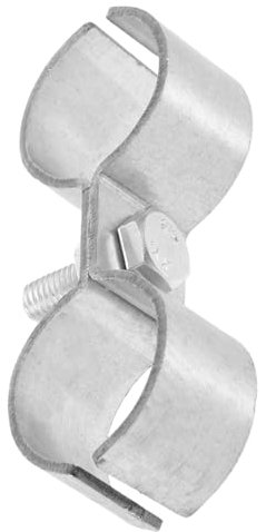 Uonlytech Morsetto Doppio Per Tubi in Zincato Ømm Clip Robusta Per Fissaggio Tubi e Cavi in Barca Yacht e Uso Industriale Installazione Facile Senza Attrezzi