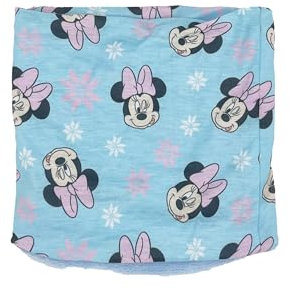 Disney Minnie Mouse Schal Kinder | Loop | Rundschal | Winter | gefüttert mit Fleece | Geschenke für Mädchen | Mickey Mouse | Schlauchschal | Halstuch | 2-lagig (Blau)