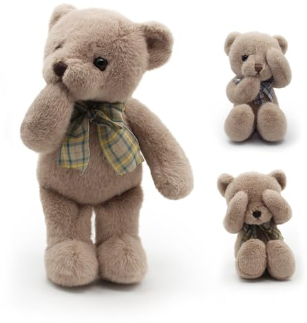 suepcuddly Small Magnet Teddy Bear Stuffed Animal Cute Plush Toy for Girl 12 (Gray)