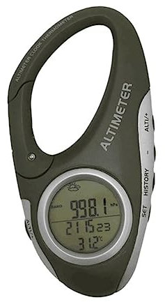Toddmomy Karabinerbarometer Mit Integriertem Hand-höhenmesser Kompakt Und Leicht Für Bergsteigerthermometer Geeignet Für Outdoor-aktivitäten
