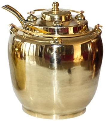 Baoblaze Hervidor de agua para vino, tetera, cafetera de metal para el hogar, vino, té y leche, 300ml
