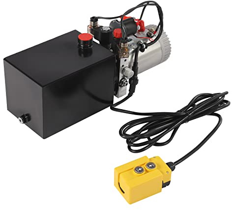 Pompe hydraulique 12 V, unité de puissance hydraulique à décharge électrique, pompe hydraulique à double effet de 6 litres pour remorque à décharge, levage de voiture, faible bruit, vitesse nominale