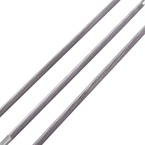 ZJchao Set di 3 Lime Tonde per Affilare Motoseghe in Acciaio per la Manutenzione della Catena (4mm)