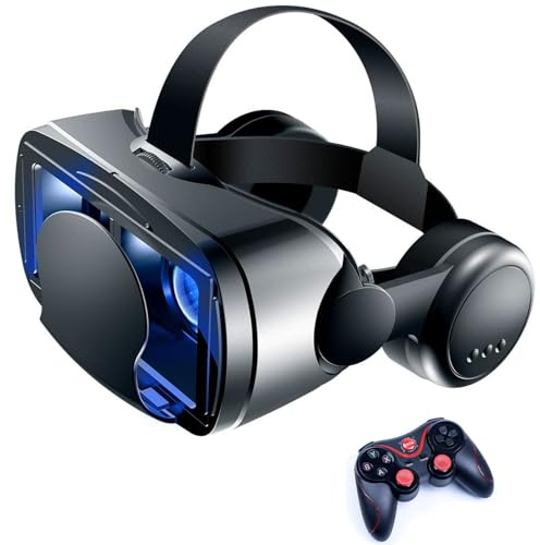 VR Headset for Phone, Virtual Reality Headsets, 3D VR Glasses with HD 110°FOV Anti-Blue Light Lenses, VR Headset for Kids Compatible iPhone Samsung Android 4.7-7.2 Inch(E)