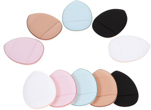 BELLIFFY 12pcs Mini Makeup Powder Puff for Face Finger Strap, Hydrophilic Polyurethane Soft Sponge, Gentle for Face Makeup Use, Suitable for Dry and Wet Application Random Color
