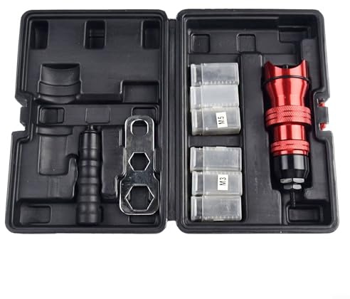 Eawfgtuw Adaptateur de rivet pour perceuse électrique, outil d'insertion fileté avec foret à écrous, outil de rivet aveugle – M10, outil de fixation en métal, rivet d'atelier professionnel