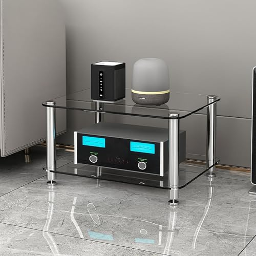 Scaffale angolare per supporti multimediali, salvaspazio per CD/DVD e console di gioco, facile da montare, per soggiorno, camera da letto e sala giochi
