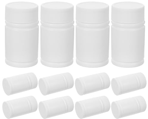 EXHUMKY 24 Pezzi Bottiglie Hdpe da 20 Ml Tappo, Contenitori Protettivi per Medicinali da Viaggio, Flaconi Compatti per Pillole e Cosmetici, Organizer Portatile per Conservazione Farmaci