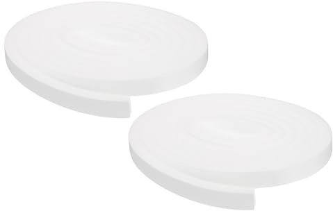PATIKIL Foam Insulation Tape 15mm(W) x 10mm(T) x 2m(L), 2 Pcs Single-Sided Self Adhesive Weather Stripping Door Seal Strip for Door Window Air Conditioning, White
