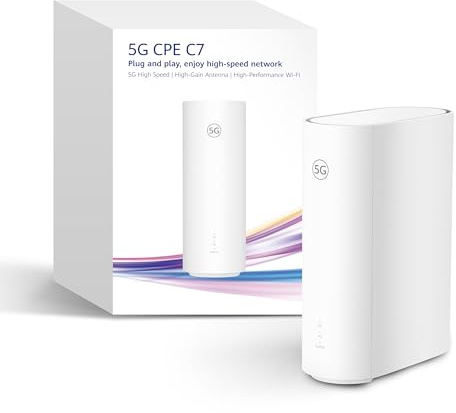 5G CPE C7 Routeur 5G avec Carte SIM, WiFi 6 AX3000 jusqu'à 5,8 Gbit/s | Internet Immédiat sans Ligne Fixe ni Fibre – Gaming en Ligne Stable et Streaming 4K, 2 Ports Gigabit, 128 Appareils