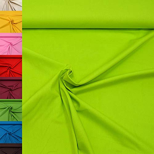 MAGAM-Stoffe Sophie Baumwollstoff Uni 100% Baumwolle Oeko-Tex Meterware 50cm (19. Hellgrün)