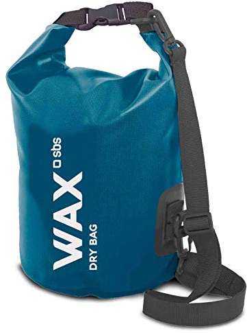 SBS wasserdichte Tasche für den Strand - Kleine Strandtasche mit 5 Liter Fassungsvermögen & Tragriemen - Strandbeutel wasserdicht, klein & leicht in blau - wasserdichter Beutel - Badetasche Dry Bag