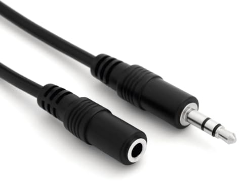 CABLEPELADO Cavo audio prolunga prolunga | Jack Audio Stereo 3,5 mm Maschio a Femmina | Cavo prolunga audio stereo | per altoparlanti, auricolari, cellulare, tablet, MP3 | nero | 50 cm