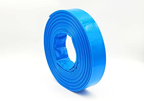Platt slang Ø 52 mm | 2 tum – 20 meter | 6 bar driftstryck | 18 bar sprängtryck | betongslang | PVC-platt slang blå