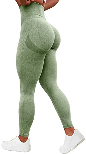 TAYOEA Kompression Sportleggings för Damer Yoga Långa Leggings Slim fit Träningsbyxor Sportbyxor ​Ogenomskinlig Scrunch Butt Yogabyxor Sömlösa Push up Leggings Hög Midja Träning Fitness Jogging