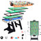DRM 8-in-1 faltbarer Spieltisch, Billardtisch, Pool-/Snookertisch, Hockeytisch, Tischtennistisch, Fußballtisch, Dame, Backgammon, Schach, Spielkarte mit Aufbewahrungsbox, 1,2 m