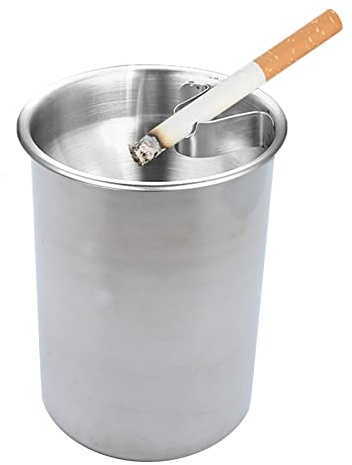 Ashtray for Car With Lid - Smell Proof, Stainless Steel, Smokeless Ash Tray for Cup Holder and Weed (B)