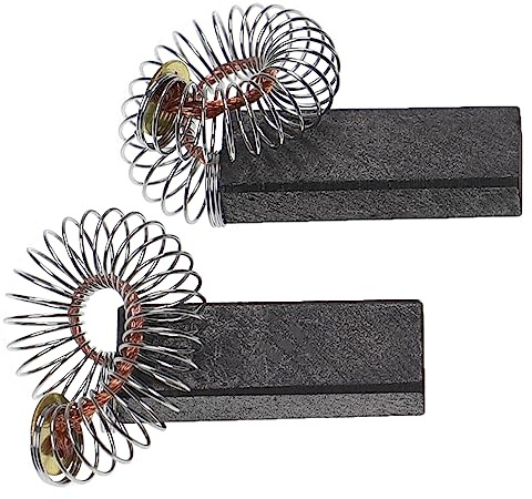 vhbw 2x balais charbon 28 x 9,8 x 6 mm compatible avec Spit D88E, D90 outil électrique, fraiseuse à rainure + ressort