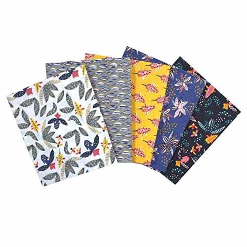 The Craft Cotton Co Camil 2 Floral Fat Quarters Bundle 5 Stück (45 cm x 55 cm) 100% Baumwolle Stoff (ideal zum Basteln, Quilten, Patchwork, Nähen, Wimpelkette)