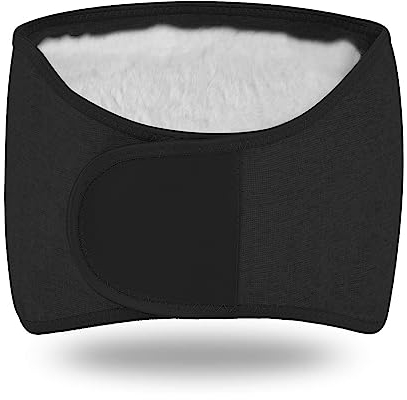 LONTG Nierenwärmer Unisex Rückenwärmer mit Plüschfutter Verdickter Nierengurt Elastischer Wärmegürtel Winter Warmer Rückengurt Damen Herren Bauchgürtel Bauch Taille für Kälteschutz Schmerzlinderung