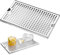 VEVOR Beer Drip Tray, 304 Stainless Steel Kegerator Drip Trays with 4 Non-Slip Rubber Pads and Detachable Cover, Heat/Cold Resistant Beer Tower Drip Pan for Bar Restaurant Coffee Shop Home