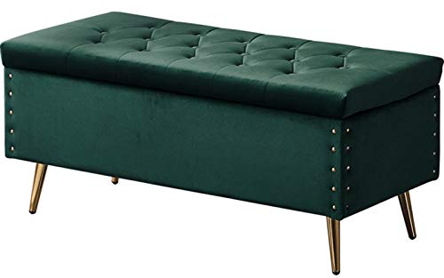 Brandschutz-Klapphocker mit Stauraum, samtgepolsterter Aufbewahrungshocker, rechteckige Aufbewahrungsbox, Schuhwechselhocker für den Haushalt, rutschfeste Hockerbeine, 150 kg, 80 x 45 x 45 c