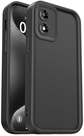 PanXCase Funda para Motorola Moto E13 - Carcasa Silicona Delgada Suave Ligera Elegante Diseño, Protección Cámara Antichoque Antiarañazos Cover (Negro)