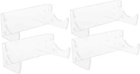 PRETYZOOM 4 Pz Supporto per mattarello Appendiabiti per cucina Staffa rotolo pin grucce stand appendiabiti organizzatore di mattarello Appendiabiti in acrilico per montaggio a parete