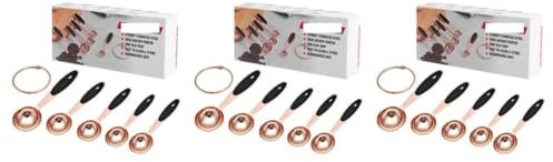 PRETYZOOM 3 Juegos De Cuchara Medidora De Oro Rosa Tazas Medidoras Plato Para Hornear Plato Para Asar Cucharas Herramienta Para Hornear Accesorios De Cocina Utensilios De Cocina Para