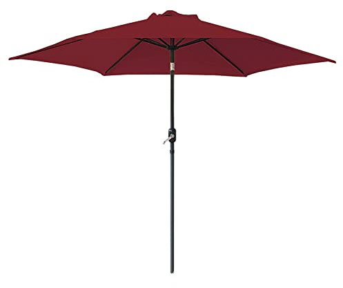 WDWDW Sombrilla de Playa de Aluminio de 3 Metros, sombrilla Grande Redonda para jardín, sombrilla para Patio, sombrilla para Patio con manivela inclinable, sombrilla para Patio