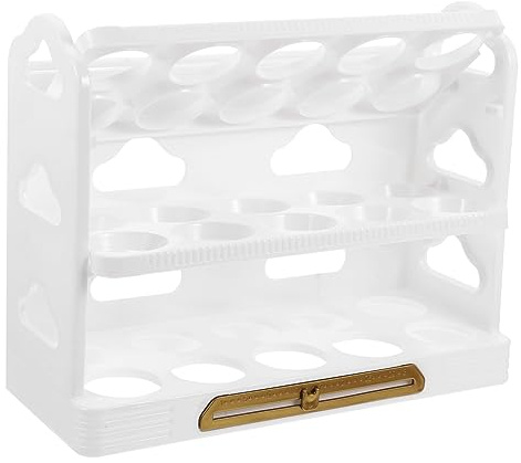 Lurrose Organizador de Huevos 3 Capas para Refrigerador, Estante de Almacenamiento de Huevos Diseño Espacioso y Respirable para Cocina y Uso Doméstico