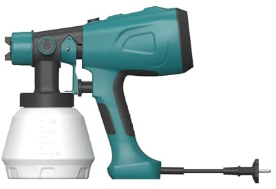 Pistola per Verniciare, Pistola a spruzzo ad alta pressione con batteria al litio, spruzzatore elettrico for vernice for uso domestico con vernice al lattice e a olio(Blauw)