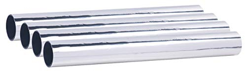 infactory Wärmeschutzfolie Fenster: 4er-Set Selbsthaftende Isolier-Spiegelfolie, Sicht/UV-Schutz, 40x200cm (Isolierfolie Fenster, Fenster Spiegelfolie, Fensterfolie durchsichtig)