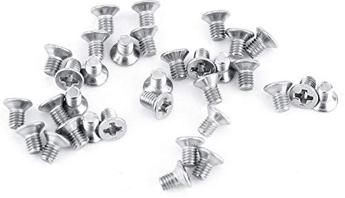 100 tornillos cilíndricos M3 8 mm acero inoxidable SS304 tornillos de cabeza avellanada para aplicaciones mecánicas